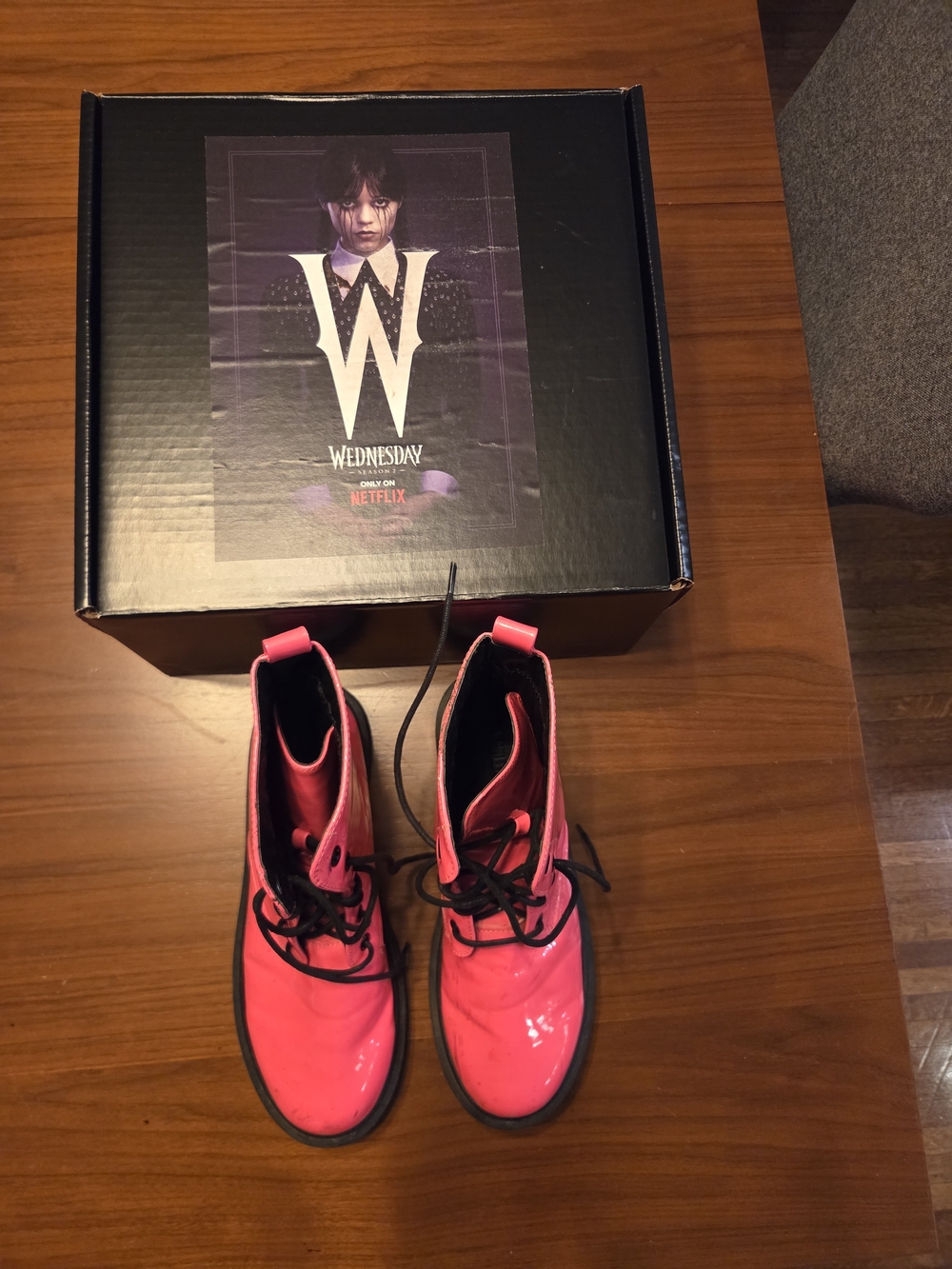 Patent Pink Combat Boots (Shipped in SWAG Box)